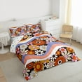 thumbnail image 3 of Homewish Boho Daisy Full Size Comforter Sets,Retro Bohemain Floral Bedding Comforter Set,Waves Striped Bedding Sets For Teens,Luxury Bedroom Decor Reversible,3pcs, 3 of 8