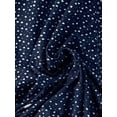 thumbnail image 6 of Navy Blue Polka Dot V-Neck Sleeveless A-Line Midi Dress For Women, 6 of 8