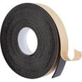 thumbnail image 1 of Cinta de espuma autoadhesiva de 10 m, 10 mm (ancho) x 1 mm (alto), cinta de sellado de espuma negra de una cara para aislamiento de puertas y ventanas (10 m/rollo), 1 of 5