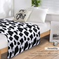 thumbnail image 5 of Cute Cow Print Blanket Soft Cozy Lightweight Gifts Blanket for Kids Adults, Animal Skin Plush Flannel Throw Blanket for Sofa Couch Bed Decor W50 xL60, 5 of 6