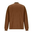thumbnail image 4 of Afuyipoi Men's Sweatshirts,Long Sleeve Solid with Pockets Pullover Sweatshirts Brown M, 4 of 8