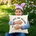 thumbnail image 4 of Moocorvic Easter Pillow Cover Spring Decor Easter Bunny Egg Florals Decorative Throw Pillow Cover Patio Sofa Cushion Pillowcase 18x18, 4 of 7