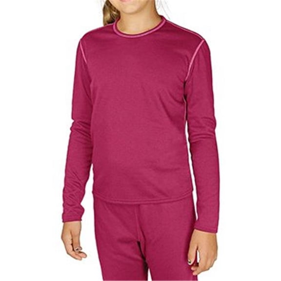 Hot Chillys Pepper Kids Bi-ply Base Layer Bi-ply Crew Kids Cranberry Sm Clothing