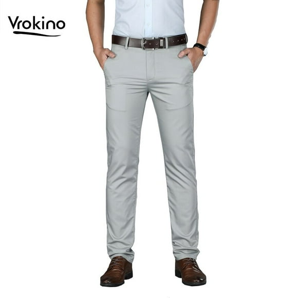 Nouveauté d'Été 2019 Pantalon Décontracté pour Homme, Affaires, Couleur Unie, Mode, Haute Qualité, Extensible, Coupe Droite, Vêtements de Marque