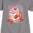 thumbnail image 3 of Instant Message - Strawberry Milk - Toddler & Youth Girls Fleece Dress, 3 of 6