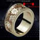 thumbnail image 2 of Agite el mismo anillo giratorio para hombre con engranaje de estrella incrustado con diamantes CNC, anillo mecánico giratorio para pareja, 2 of 5