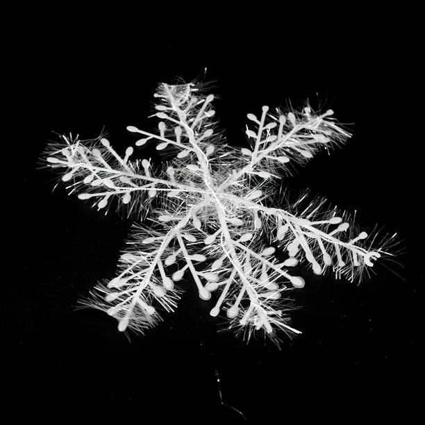Decoración de árbol de Navidad con copos de nieve, accesorios para fiestas, guirnalda de copos de nieve, pegatinas navideñas con copos de nieve para ventanas