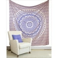 thumbnail image 1 of Purple Tapestry Boho Mandala Hippie Tapestries Bohemian Mandala Tapestry Wall Hanging Indian Gold Throw, 1 of 3