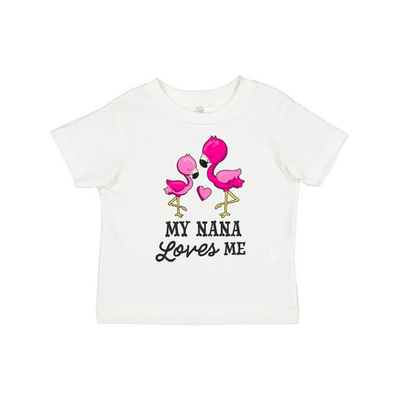 Inktastic My Nana Loves Me with Two Flamingos Boys or Girls Toddler T-Shirt