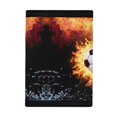 thumbnail image 3 of CHAQLIN Trifold Card Wallet with Flaming Soccer Print, Elastic Polyester Lightweight Foldable Wallet for Kids Toddler Boys Sports and Holiday, 3 of 7