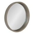 thumbnail image 1 of Kate and Laurel Hutton Round Decorative Modern Wood Frame Wall Mirror, 22 Inch Diameter, Graywash Finish, 1 of 6