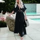 thumbnail image 5 of Cover Ups Para Mujeres Solid Beach Kaftan Long Cover Up Vestido Profundo Con Cuello en V Hollow Out Perspective Vendaje Dress Odeerbi ODB128073, 5 of 9