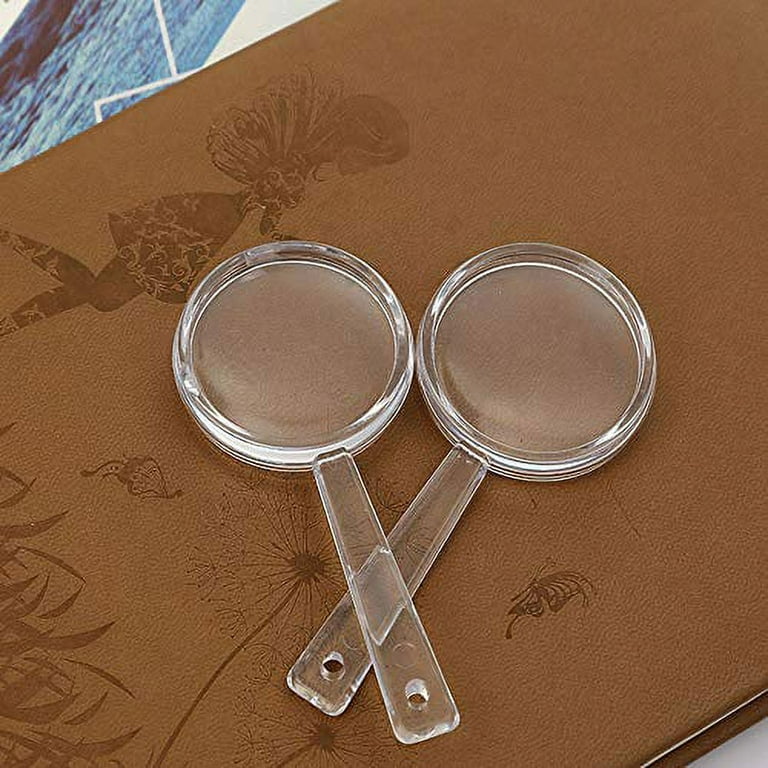 Pack of 12 Plastic Hand Lens Magnifier: 6X and 3X Classroom Home