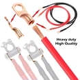 thumbnail image 3 of GJX Heavy Duty Copper Wire Lugs, Eyelets Ring Crimp Copper Terminal Connectors for Battery Cable Ends and More (2 Awg, 5/16" Ring, 10 Pcs), 3 of 7