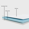 thumbnail image 6 of Continental Sleep, 14″ High Folding Guest Bed with 3″ Memory Foam Mattress, Sturdy Metal Frame, Easy Access for Seniors, Underbed Storage, Comfortable Rollaway Bed for Guests, 26″ Wide, 6 of 6