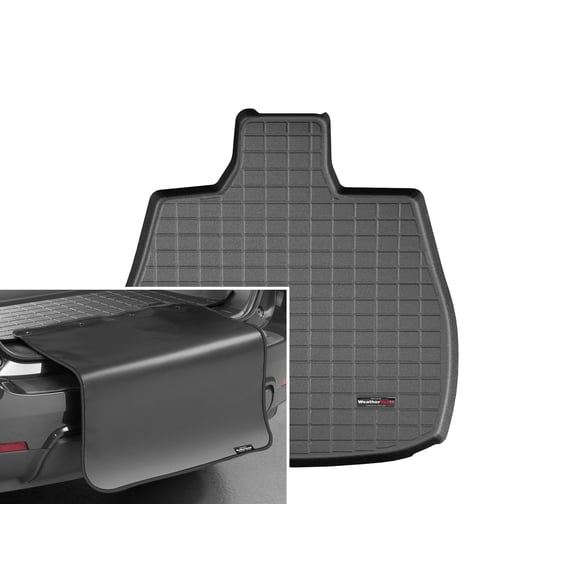 WeatherTech Cargo Trunk Liner with Bumper Protector compatible with 401293SK - Trunk With Bumper Protector, Black