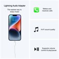 thumbnail image 2 of Adaptador de audio SAMPOP Lightning a 3,5 mm, paquete de 2, blanco, 2 of 7