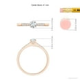 thumbnail image 6 of ANGARA Natural Diamond Tapered Shank Engagement Ring in 14K Rose Gold for Women (Size-4.1mm| Color-G| Clarity-VS2) | April Birthstone, Anniversary, Jewelry Gift for Women | Natural Diamond Ring, 6 of 10