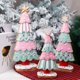 thumbnail image 3 of Redeco, nuevo diseño, bonito árbol de Navidad rosa, artesanías de resina, Adornos de árbol de Navidad de resina para regalos, decoración del hogar, 3 of 4