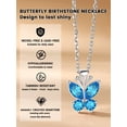 thumbnail image 2 of Bestyle Cute Butterfly Birthstone Necklace for Women, December Pendant Necklace Choker Jewelry Gifts for Mother's Day Birthday Graduation, 2 of 7
