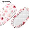 thumbnail image 4 of Gllquen Baby Crib Fitted Sheets, 2-Piece Fashion Creamy Roses Bed Set, Breathable Cozy for Newborn Baby Boys Girls 32"X16", 4 of 7