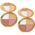 thumbnail image 1 of Paleta de sombras de ojos y mejillas de 4 colores: sombras de ojos e iluminres multiusos, difuminables, de larga duración, compacto de viaje con espejo., 1 of 4