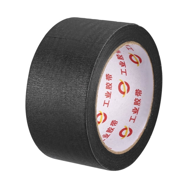 Cinta de pintor de papel texturizado Unique Bargains 1.97 pulgadas de ancho 98 pies de largo negra 1 rollo