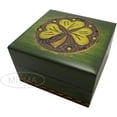 thumbnail image 4 of Shamrock Box Shamrock Box Handmade Linden Wood Celtic Keepsake Jewelry Cufflink Ring Box Made in Poland, 4 of 6