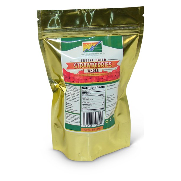 Mother Earth Freeze Dried Strawberries, Whole, 16 oz