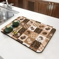 thumbnail image 4 of Fun Coffee Mat 24inx16in,Coffee Bar Mat for Countertops,Absorbent Hide Stain Anti-Slip Coffee Bar Accessories Fit Under Coffee Machine Mat,dish Drying Mats for Kitchen, 4 of 6