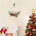 thumbnail image 4 of christmas decorations Christmas wreaths are hung on the metal wall to simulate festive decorations. We offer housewarming gifts for Christmas parties, 4 of 6