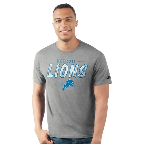 Men's-Starter Heather Gray Detroit Lions Prime Time T-Shirt
