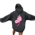 thumbnail image 4 of Chandail à Capuche Imprimé à Manches Longues pour Femmes, Ample, Oversize, Chandail, Blouse, 4 of 5