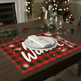 thumbnail image 5 of Christmas Tree Placemats 16x12 Inch Linen Heat-Resistant, 2 Pack Washable Christmas Snowflake Print Western Restaurant Gift Table Decor, 5 of 6