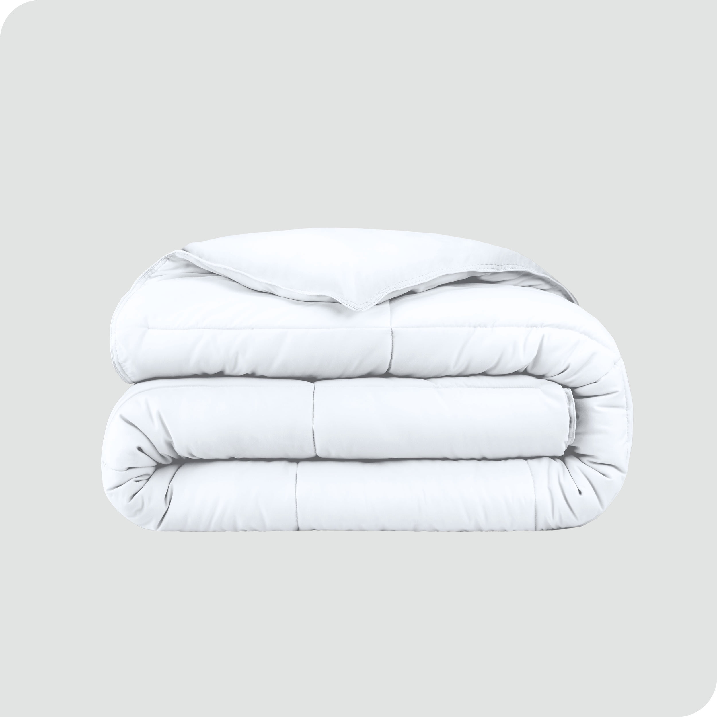Ivy Union Comforter Set - Box Stitch - Easy Care Ultra-Soft Microfiber - All Season Warmth - Bedding Comforter - Full/Queen, White