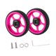 thumbnail image 5 of Ruedas fáciles para la rueda de rodillo de bicicleta plegable con pieza de reemplazo de tornillo Aleación de aluminio de neumático liviano estable Cuerpo grueso rosa, 5 of 8