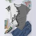 thumbnail image 6 of Cropped T Shirts For Women Vintage Musical Note Print Gif Cropped Tee Shirts Gray XXL, 6 of 7