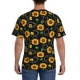 thumbnail image 3 of Bixox Men's Flower (2) Printed Short Sleeve Skinny Athletic T-Shirt, 3 of 6