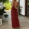 thumbnail image 6 of Horkkom Backless Dresses for Women Sleeveless Solid Color Summer Dresses Flowy Casual Daily Maxi Dresses, S-2XL, 6 of 9