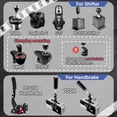 thumbnail image 3 of Ajustable Desk Shifter Mount For Racing Game Sim Shifter And Handbrake Black Shifter Stand Compatible With Logitech G Thrustmaster TH8A Shifter, TSS Handbrake, 3 of 8