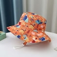 thumbnail image 3 of shoper Kids Cartoon Print Bucket Hat Stylish Sun Hat for Boys & Girls with UV Protection Ages 2-6 Orange One Size, 3 of 3
