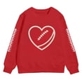 thumbnail image 3 of Emitonse Toddler Baby Boy Girl Sweatshirt Hoodie Pullover Fall Outfits Football Sweatshirt For Girls Graphic Print Casual Long Sleeve Crewneck Fall Pullover Red,Size 4Y, 3 of 3