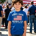 thumbnail image 2 of FINALGANG Boys Kids Crew Neck Short Sleeve T Shirt With Happy 250Th Birthday Usa American Flag 1776-2026 Print Patriotic Casual Tee For Independence Day Blue 12-13 Years, 2 of 4