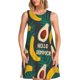 thumbnail image 1 of Fotbe Banana And Avocado Vestido de Verano sin Mangas para Mujer – Vestido Midi Línea A, Estilo Camiseta Floral, Vestido Playero Casual y Fluido, 1 of 7