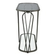 thumbnail image 4 of Furniture of America Ollis 1-Shelf Glass Top and Metal Black Nickel Sofa Table, 4 of 7