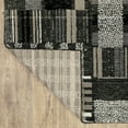 thumbnail image 4 of 3' X 5' Black Grey And Ivory Geometric Power Loom Stain Resistant Area Rug, 4 of 10