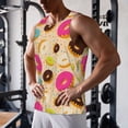 thumbnail image 5 of Pofeuu Donuts Print Men's Workout Tank Tops Sleeveless Muscle Gym Shirt Quick Dry-4X-Large, 5 of 7