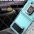 thumbnail image 6 of TECH CIRCLE for Samsung Galaxy Z Flip 4 Case, Heavy Duty Shockproof Protective Stand Case Hybrid Rugged  umper Rubber Protective Cover for Samsung Flip 4 5G 2022, Mint, 6 of 7