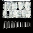 thumbnail image 1 of Clear Stiletto 500pcs Artificial Fake Nail Tips 10 Sizes 27512 for Nail Salons (Pattern 3), 1 of 8