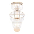 thumbnail image 3 of Round Tall Acrylic Flower Vase,Gold Flower Display Table Flower Vase,Elegant Crystal Chandelier Vases,for Wedding Party Event Decoration (Gold-43.3 Inches ), 3 of 17